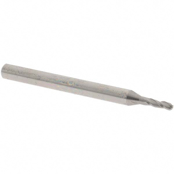 OSG 403-0625-BN Ball End Mill 0.0625" Dia, 0.1875" LOC, 3 Flute, Solid Carbide