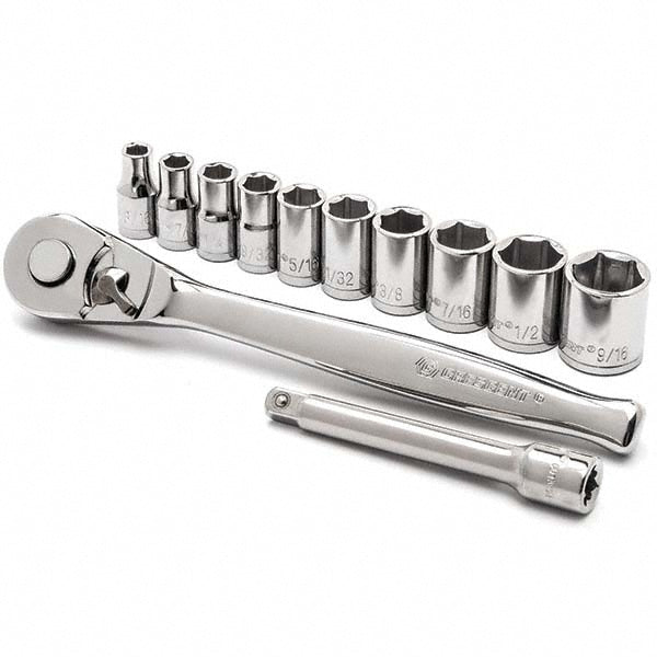 Crescent CSWS14SAE12 Standard Socket Set 12 Pc, 1/4" Drive, 3/16 to 5/8" Socket