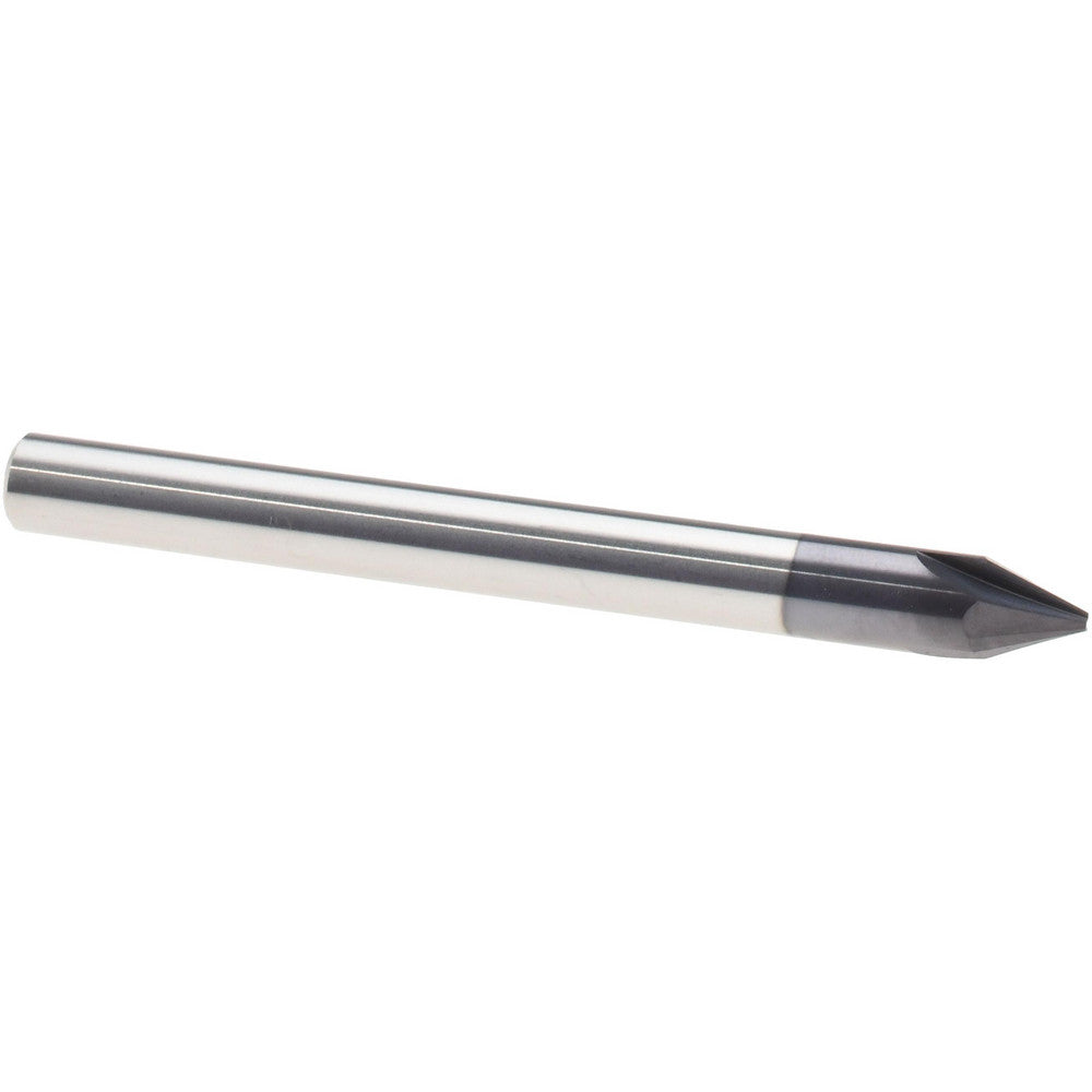 Harvey Tool 978123-C3 Chamfer Mill 3/16" Dia, 3/16" Shank Dia, 45 deg, 3 Flute, Solid Carbide, Single End