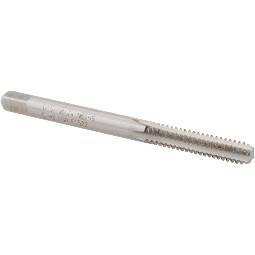 Widia 2748733 Straight Flute Tap #10-24 UNC, 4 Flute, Bottoming Chamfer, HSS, Bright/Uncoated Finish