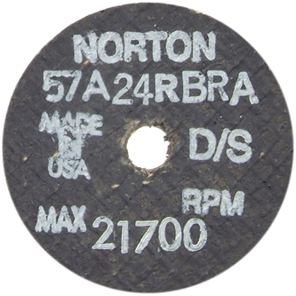 Norton 66243522418 Surface Grinding Wheel 3" Dia, 1/2" Thick, 3/8" Hole, 24 Grit, R Hardness