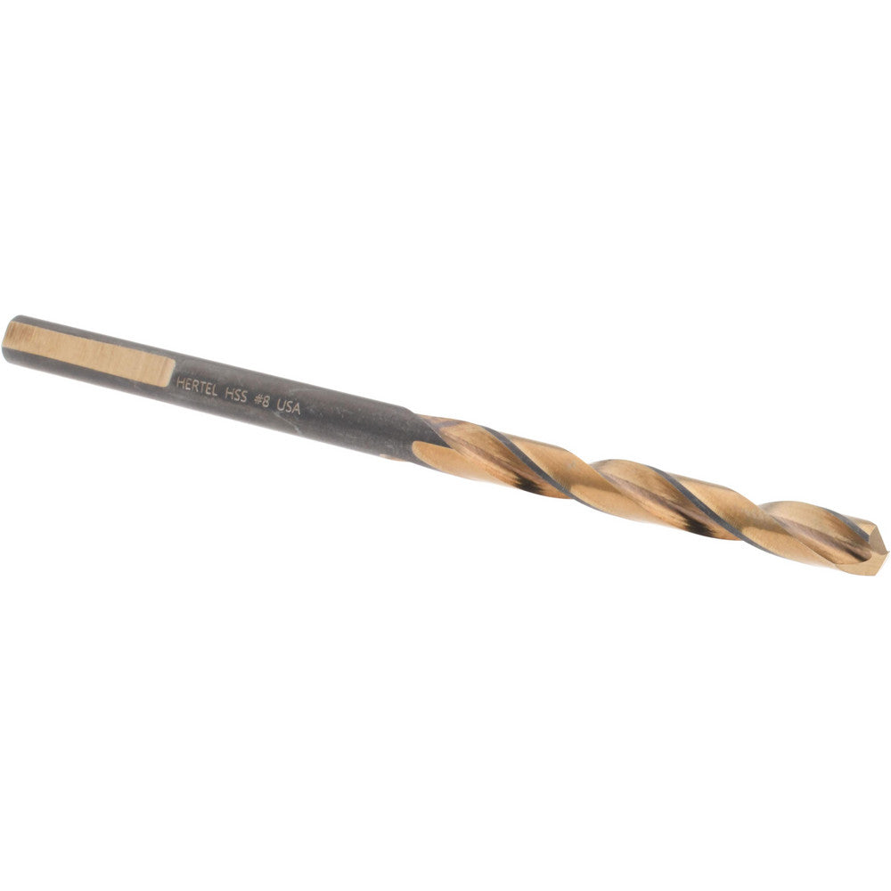 Hertel H95006107 Jobber Length Drill Bit #8 (0.1990) Dia, 137 deg, HSS