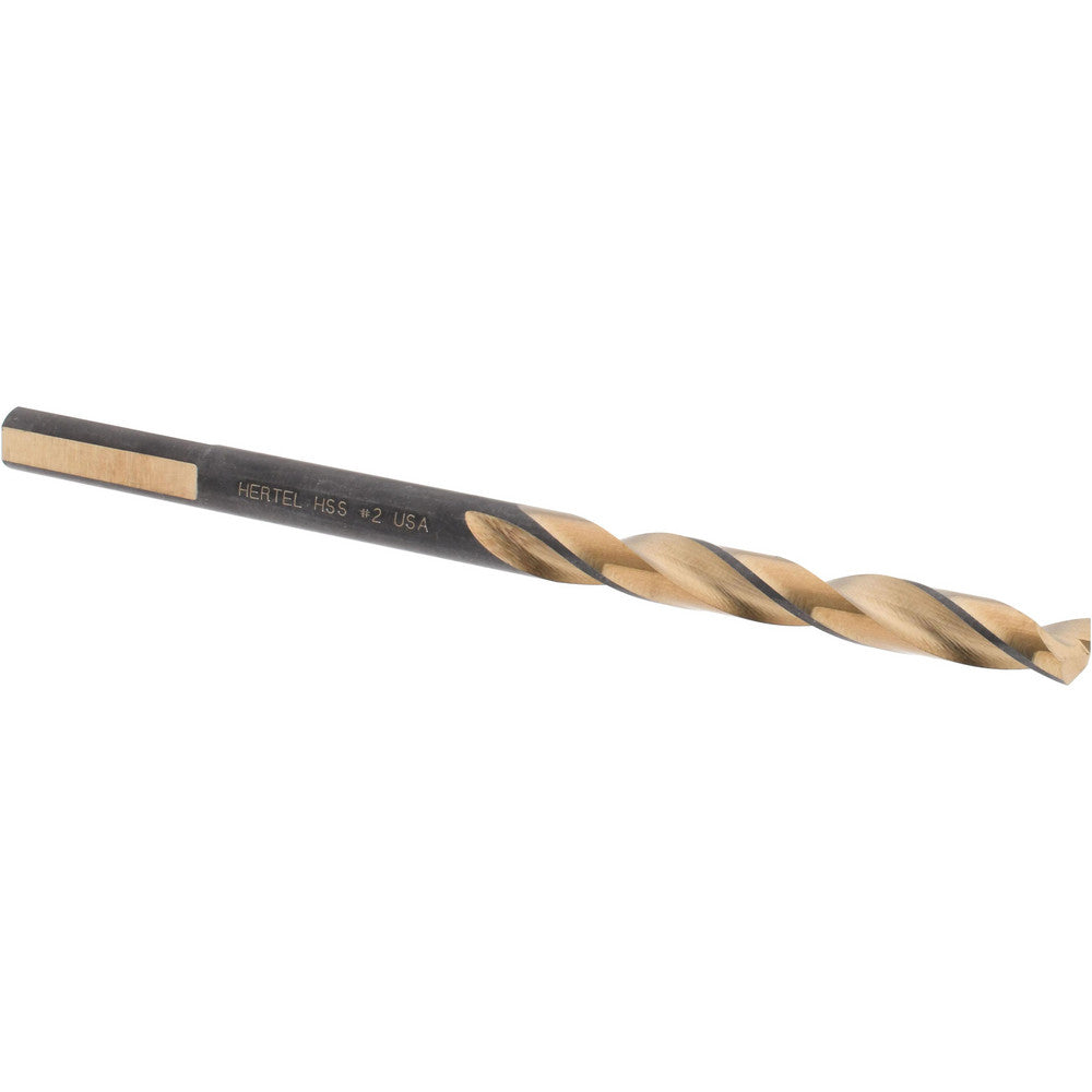 Hertel H95006101 Jobber Length Drill Bit #2 (0.2210) Dia, 137 deg, HSS