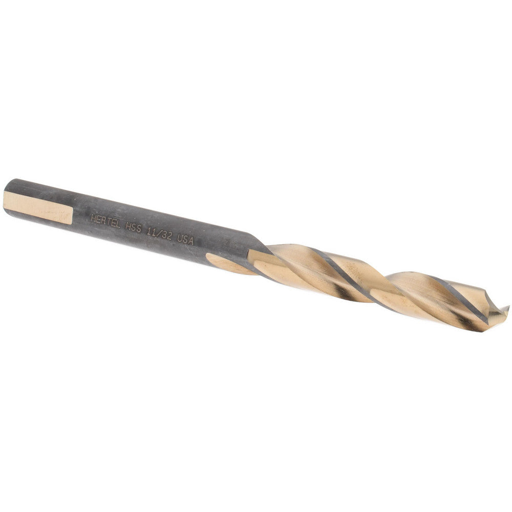 Hertel H95006018 Jobber Length Drill Bit 11/32" (0.3438) Dia, 137 deg, HSS