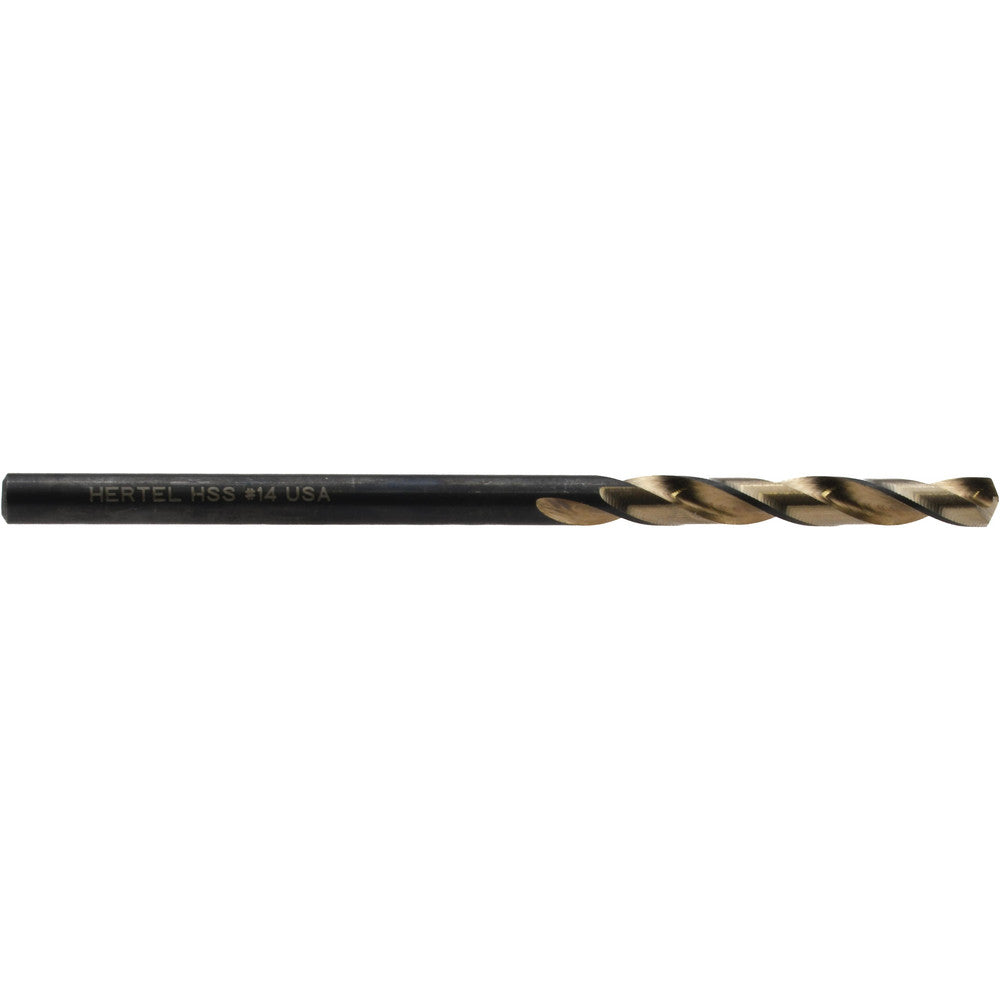 Hertel H95006113 Jobber Length Drill Bit #14 (0.1820) Dia, 137 deg, HSS