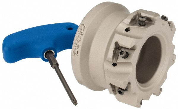 Iscar 3105323 3" Cut Dia, 1" Arbor Hole Dia, 0.492" Max Depth, Indexable Square-Shoulder Face Mill