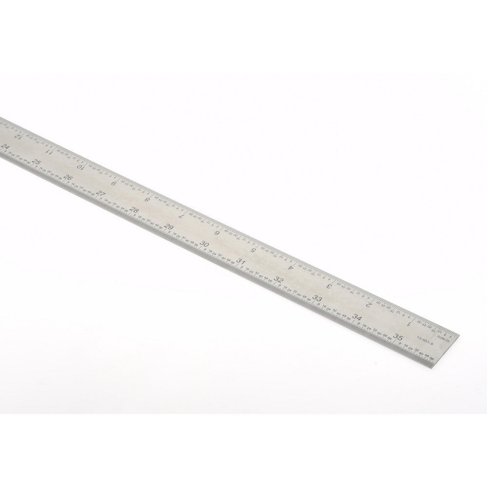 SPI 13-951-9 Steel Rule 36" OAL, English & Metric Graduation, Rigid, 1-1/4" OAW