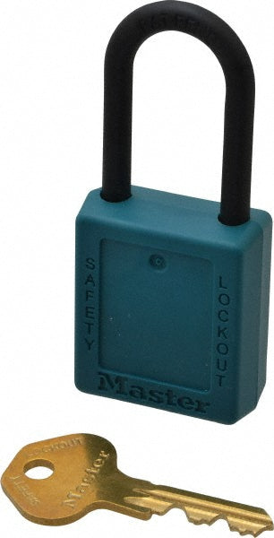 Master Lock 406KATEA-605F157 Lockout Padlock Keyed Alike, Thermoplastic, Plastic Shackle, Teal
