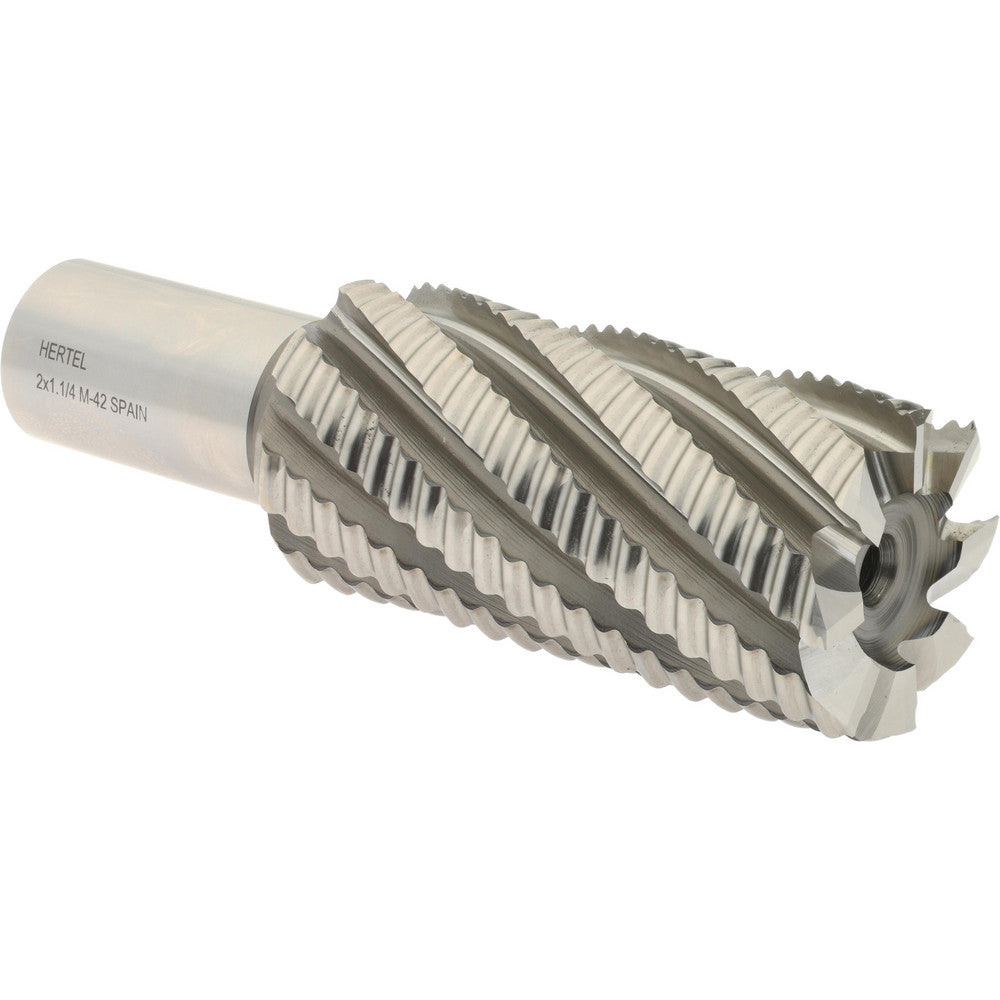 Hertel 91192039 Roughing End Mill 2" Dia, 8 Flute, Coarse Pitch, Single End, Cobalt