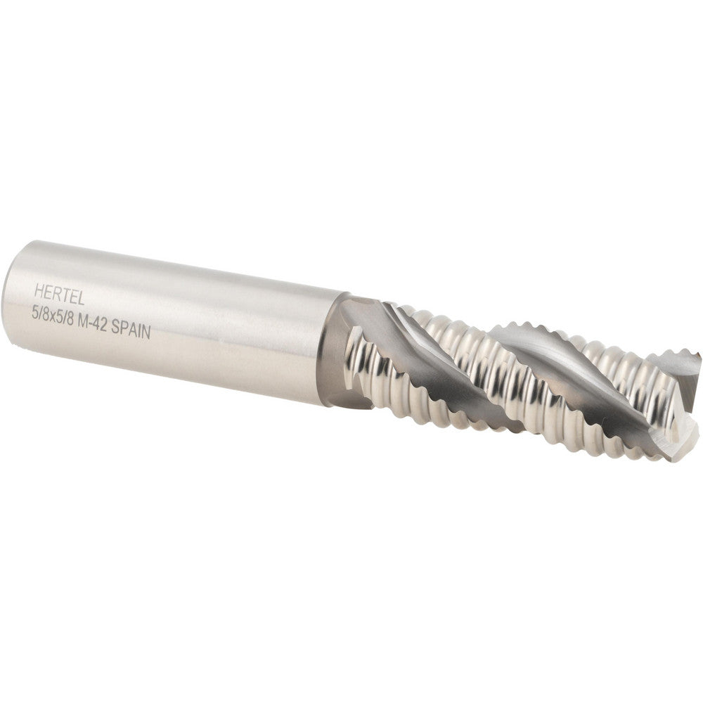Hertel 91192187 Roughing End Mill 5/8" Dia, 3 Flute, Single End, Cobalt