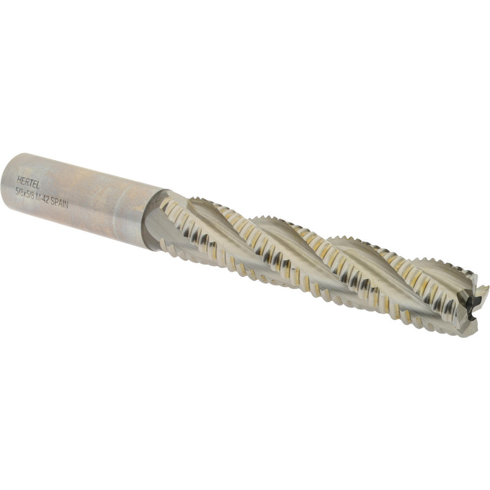 Hertel 91192450 Roughing End Mill 5/8" Dia, 4 Flute, Coarse Pitch, Single End, Cobalt