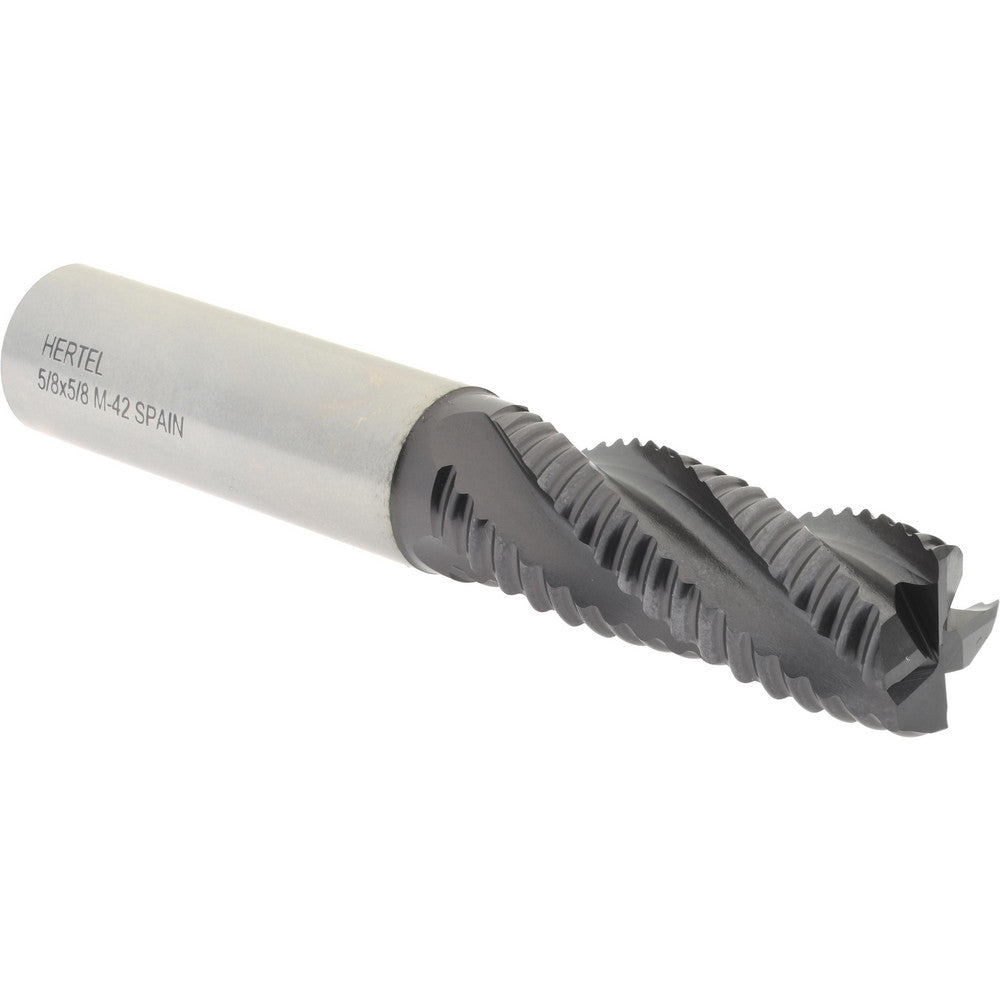 Hertel 91192641 Roughing End Mill 5/8" Dia, 4 Flute, Coarse Pitch, Single End, Cobalt