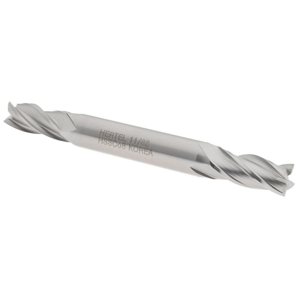 Hertel E2053022 Square End Mill 11/32" Dia, 3/4" LOC, 4 Flutes, Cobalt