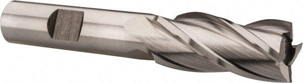 Hertel E2031904 Square End Mill 5/8'' Dia, 1-3/8'' LOC, 1/2'' Shank Dia, 3-3/8'' OAL, 4 Flutes, Cobalt