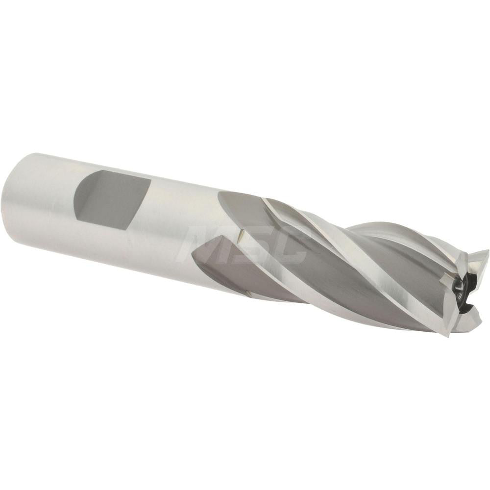 Hertel E2031048 Square End Mill 3/4'' Dia, 1-5/8'' LOC, 3/4'' Shank Dia, 3-7/8'' OAL, 4 Flutes, Cobalt