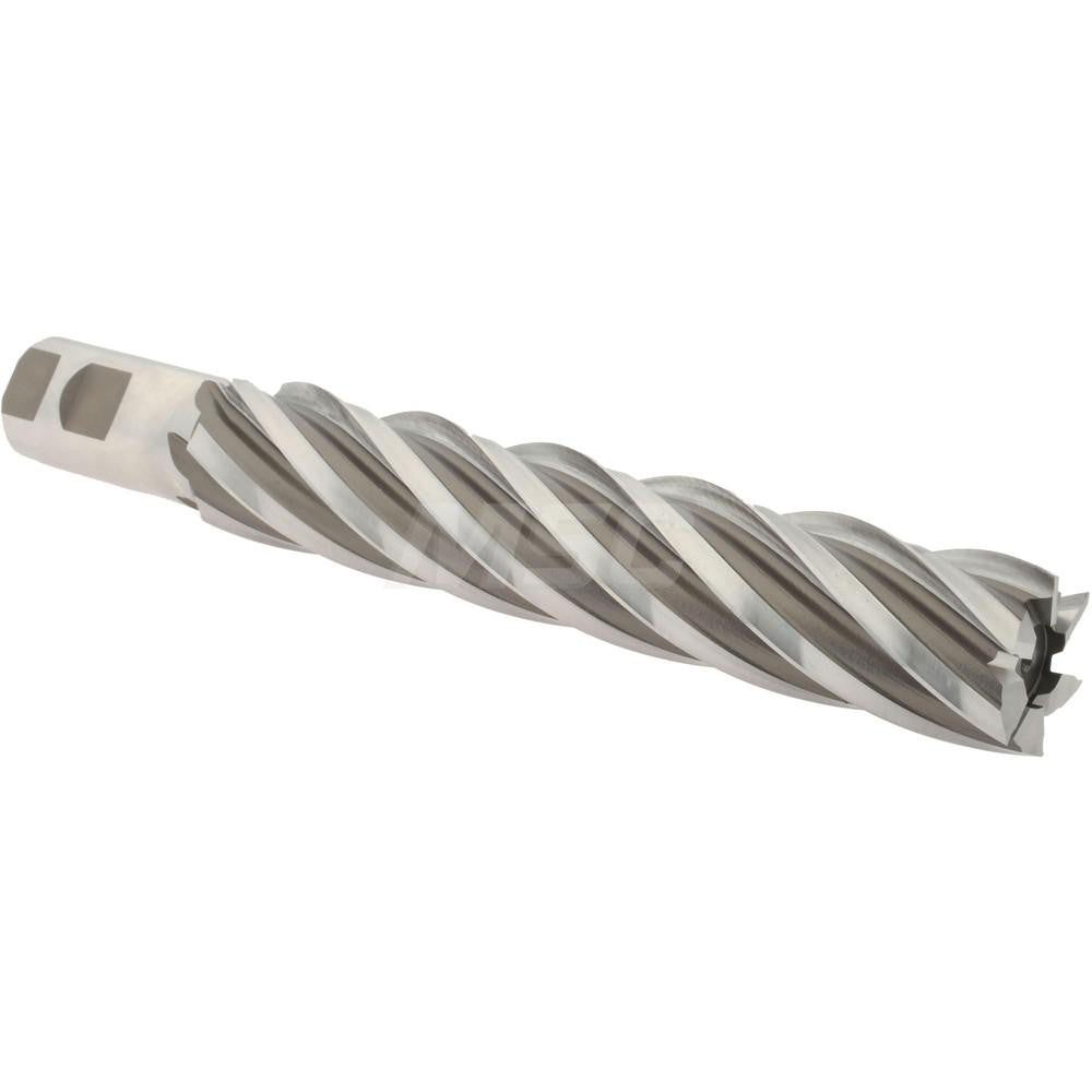 Hertel E2037132 Square End Mill 1-1/2'' Dia, 8'' LOC, 1-1/4'' Shank Dia, 10-1/2'' OAL, 6 Flutes, Cobalt