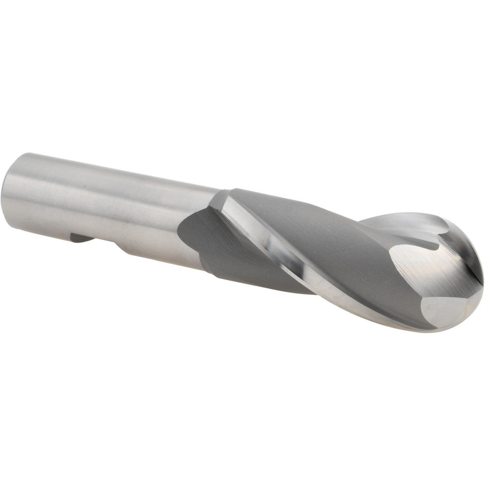 Hertel GG99914215 Ball End Mill 1" Dia, 2-1/4" LOC, 2 Flute, High Speed Steel