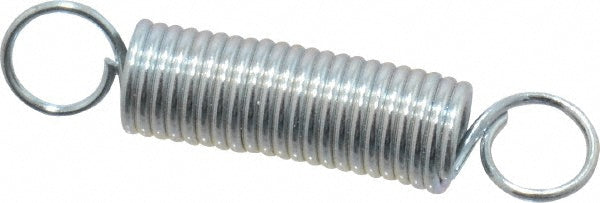 Gardner Spring E0C Extension Spring 0.187" OD, 2.3 lb Max Load, 1.55" Extended Length, 0.023" Wire Dia, Cross-Over
