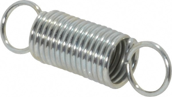 Gardner Spring E22C Extension Spring 0.312" OD, 4.61 lb Max Load, 1.94" Extended Length, 0.0348" Wire Dia, Cross-Over