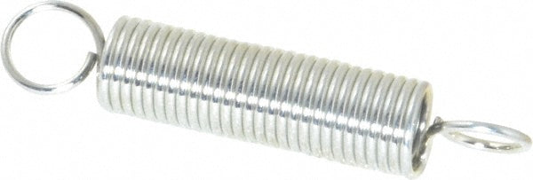 Gardner Spring E24C Extension Spring 0.312" OD, 4.64 lb Max Load, 2.98" Extended Length, 0.0348" Wire Dia, Cross-Over