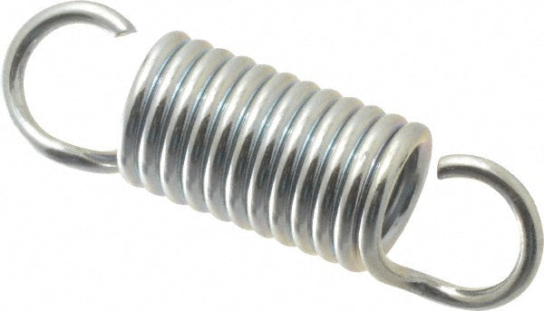 Gardner Spring 37057G Extension Spring 3/8" OD, 17.5 lb Max Load, 1.7" Extended Length, 0.055" Wire Dia