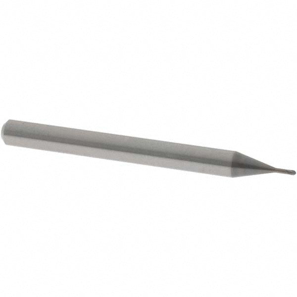 OSG 3110830 Ball End Mill 0.80 mm Dia, 0.50 mm LOC, 2 Flute, Solid Carbide