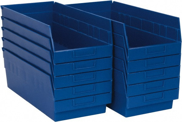 Quantum Storage QSB208BLCS Plastic Hopper Shelf Bin Blue