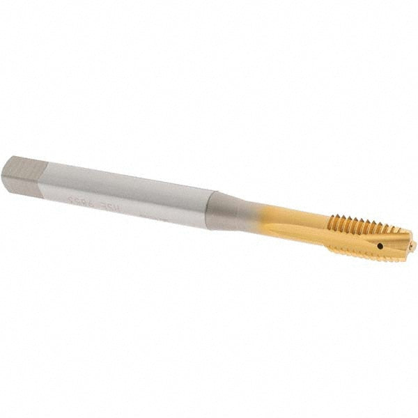 OSG 2691405 Spiral Point Tap M8x1.25 Metric, 3 Flutes, Plug Chamfer, 6H Class of Fit, HSS-E Vanadium, TiN Coated