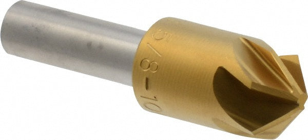 M.A. Ford 79T062504 Countersink 5/8" Head Dia, 100.00 deg Included Angle, 6 Flute, High-Speed Steel, Right Hand Cut