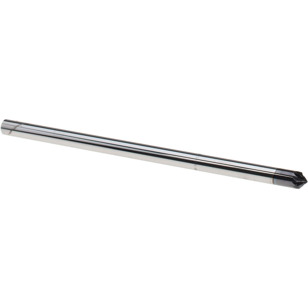 Harvey Tool 58145-C3 Chamfer Mill 1/8" Dia, 1/8" Shank Dia, 90 deg, Solid Carbide, Single End