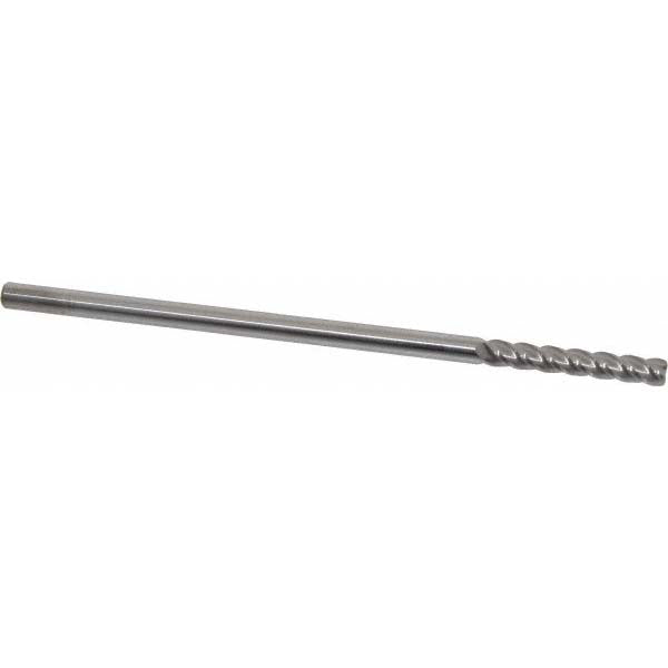 Accupro 93028207 Corner Radius End Mill 1/4" Dia, 1-1/2" LOC, 0.03" Radius, 4 Flutes, Solid Carbide