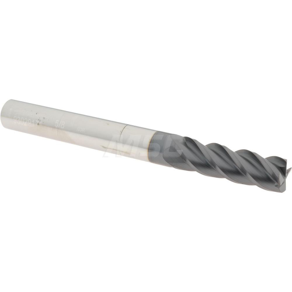Accupro 93029171 Corner Radius End Mill 5/8" Dia, 2" LOC, 0.03" Radius, 4 Flutes, Solid Carbide