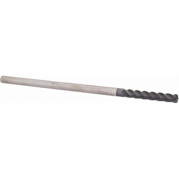 Accupro 93029254 Corner Radius End Mill 1/4" Dia, 1-1/2" LOC, 0.06" Radius, 4 Flutes, Solid Carbide