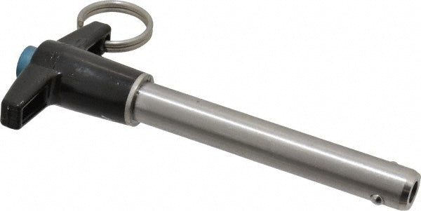 Jergens 801089 Push-Button Quick-Release Pin T-Handle, 1/2" Pin Dia, 3" Usable Length