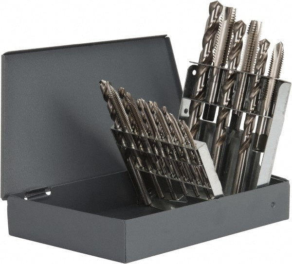 Chicago-Latrobe 52581 Tap & Drill Set #6-32 to 1/2-13 Taps, 5/16 to 27/64" Drills