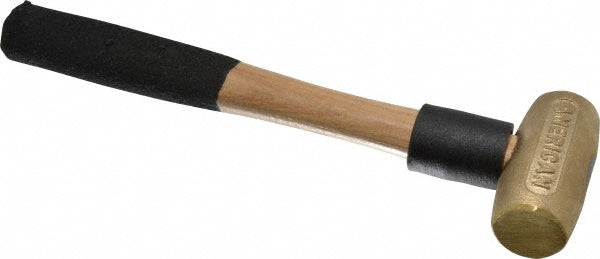American Hammer AM1BRWG Non-Marring Hammer 1 lb, 1-1/8" Face Dia, Brass Head