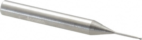 Accupro 93160992 Ball End Mill 0.0394" Dia, 0.0394" LOC, 2 Flute, Solid Carbide