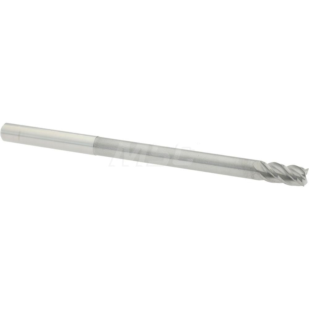 Accupro 93162667 Square End Mill 3/16'' Dia, 3/8'' LOC, 3/16'' Shank Dia, 3'' OAL, 4 Flutes, Solid Carbide