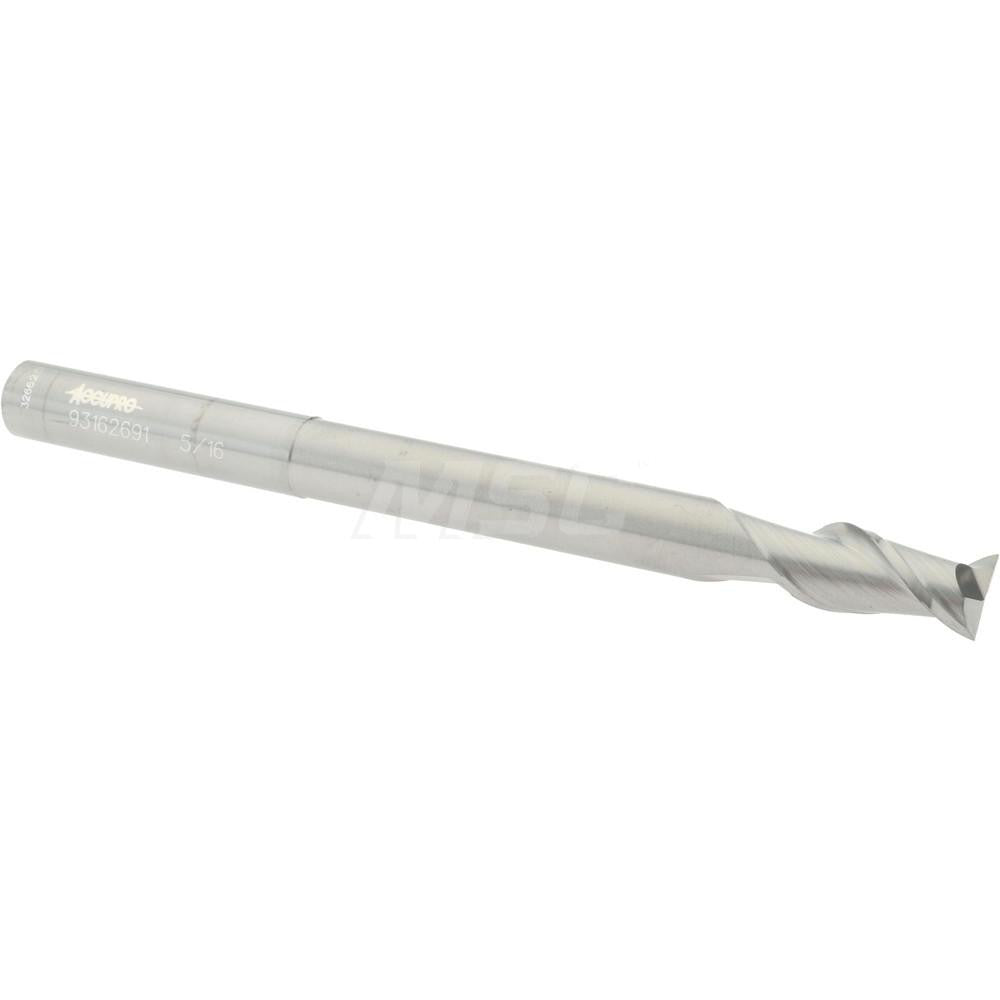 Accupro 93162691 Square End Mill 5/16'' Dia, 5/8'' LOC, 5/16'' Shank Dia, 4'' OAL, 2 Flutes, Solid Carbide