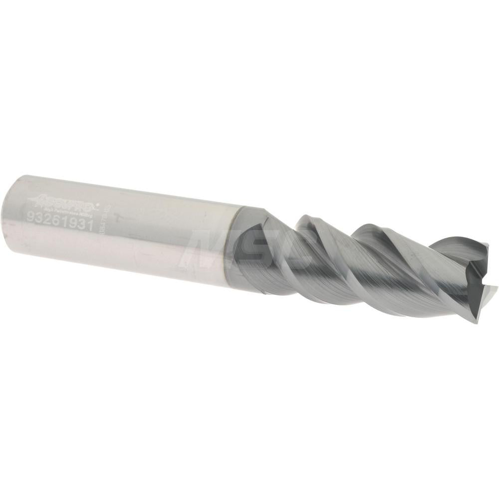 Accupro 95168326 Square End Mill 1/2" Dia, 1-1/4" LOC, 3 Flutes, Solid Carbide