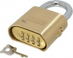 Master Lock 176-P156 Combination Lock Solid Brass, 2" Wide