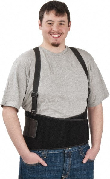 PRO-SAFE 7195-04P Back Support Belt with Adjustable Shoulder Straps, X-Large, 44 to 48" Waist, 9" Belt Width
