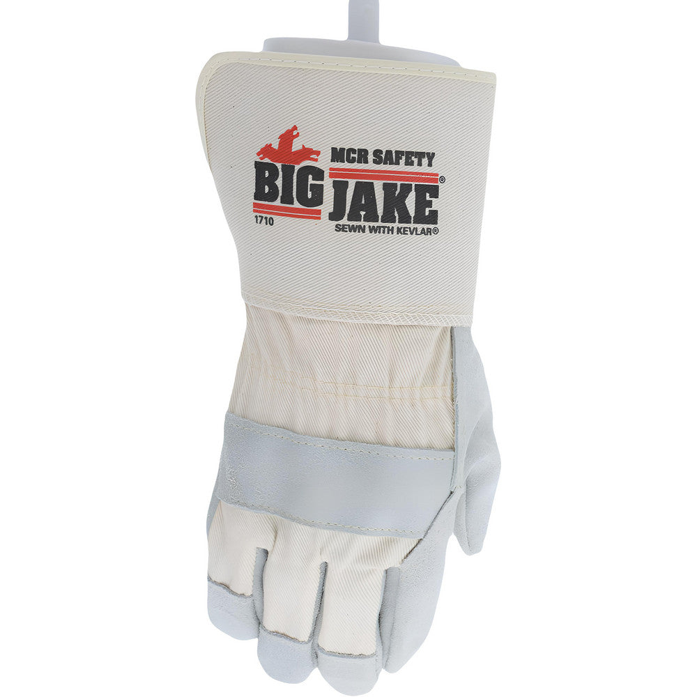 MCR Safety 1710XL Work Gloves Big Jake® 1710, Size X-Large, Cowhide Leather Lined, Cowhide Leather, General Purpose