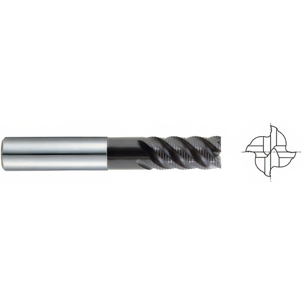 YG-1 95104 Roughing End Mill 1/2" Dia, 4 Flutes, Single End, Solid Carbide
