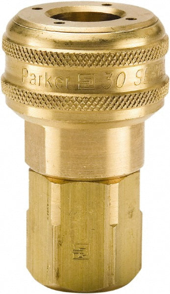 Parker B35C Pneumatic Hose Coupling 1/4-18" Thread, 3/8" Body Dia, Industrial Interchange