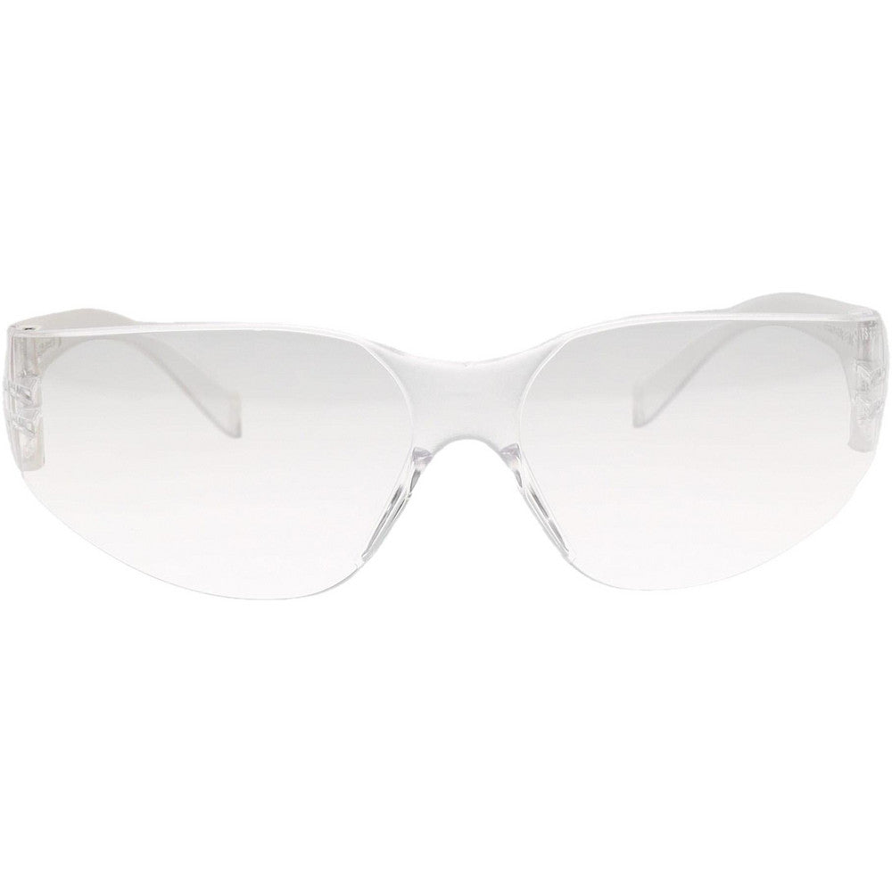 PRO-SAFE 48283 Safety Glasses Scratch-Resistant, Polycarbonate, Clear Lenses, Frameless