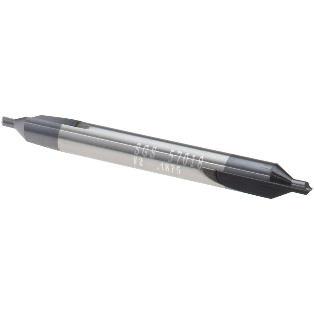 Kyocera SGS Precision Tools 57018 Combo Drill & Countersink #2, 118°, Solid Carbide