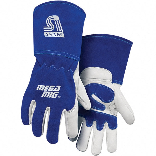 Steiner 0255-X Welding Gloves Size X-Large, Goatskin Leather, MIG Welding Application