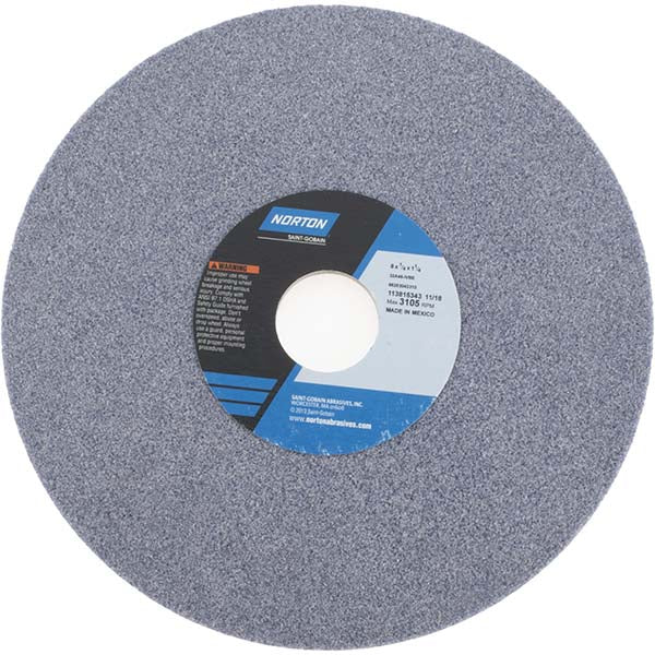Norton 66253043310 Surface Grinding Wheel 8" Dia, 1/4" Thick, 1-1/4" Hole, 46 Grit, I Hardness