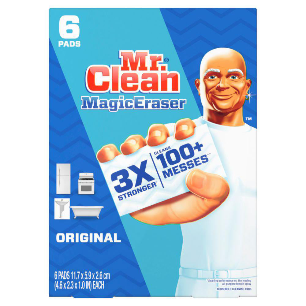Mr. Clean PGC79009 Mr. Clean Original Magic Eraser Scrubber, 6 Count, 6/Case